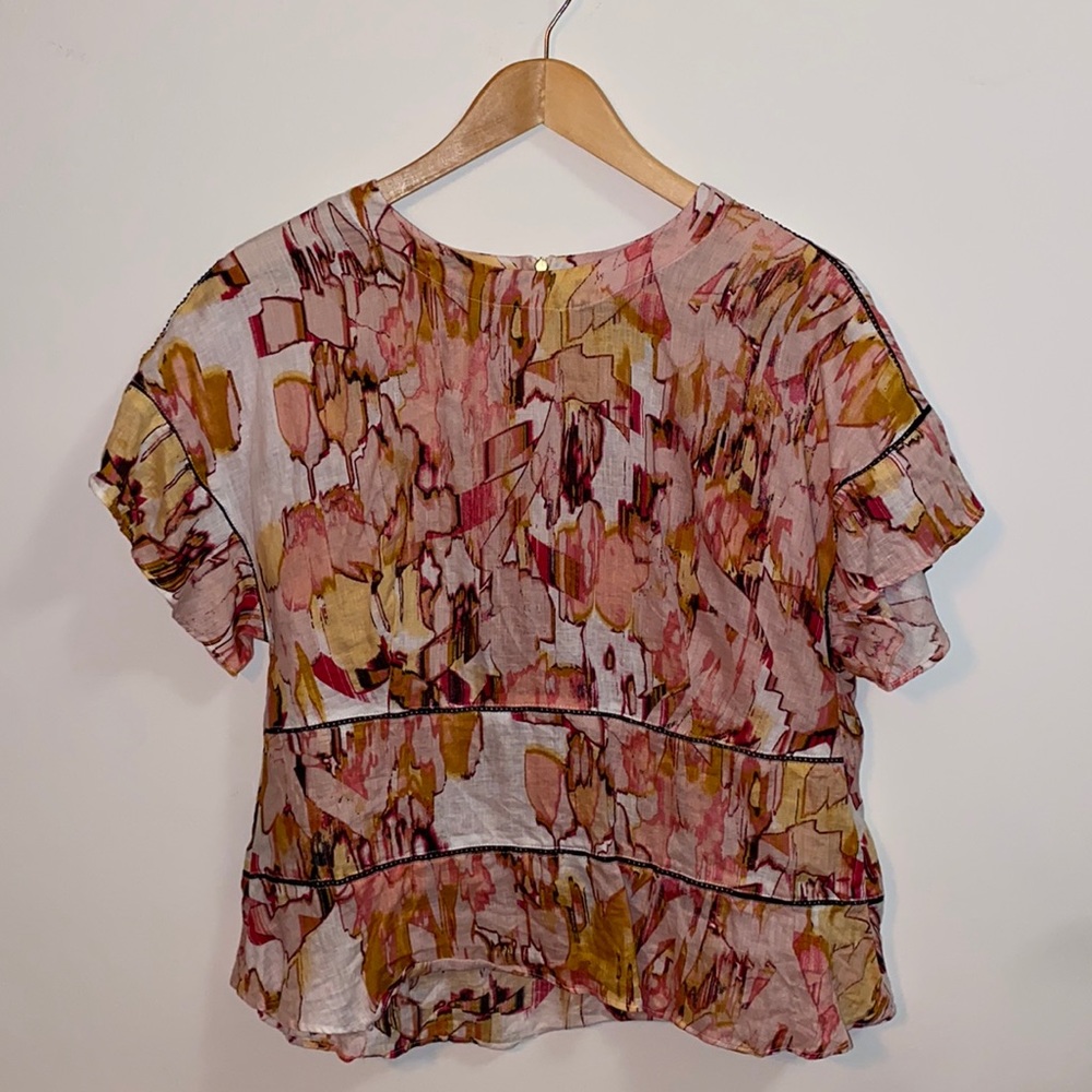 100% linen Donna Karan blouse / size small